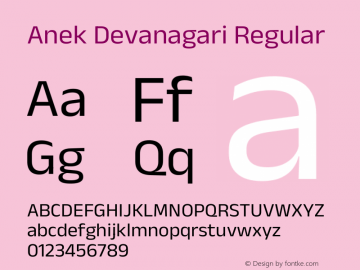 Anek Devanagari Regular Version 1.003图片样张