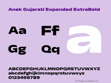Anek Gujarati Expanded ExtraBold Version 1.003图片样张