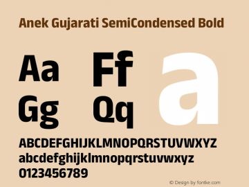 Anek Gujarati SemiCondensed Bold Version 1.003图片样张