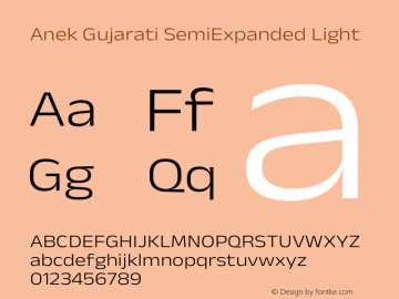 Anek Gujarati SemiExpanded Light Version 1.003图片样张