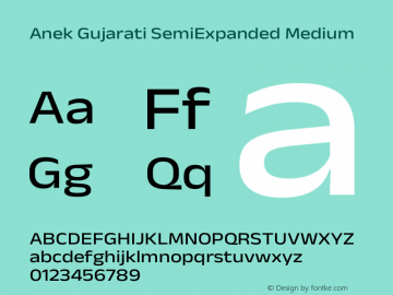 Anek Gujarati SemiExpanded Medium Version 1.003图片样张