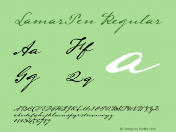 LamarPen Regular Version 001.000图片样张