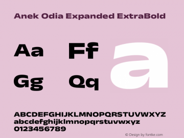 Anek Odia Expanded ExtraBold Version 1.003图片样张