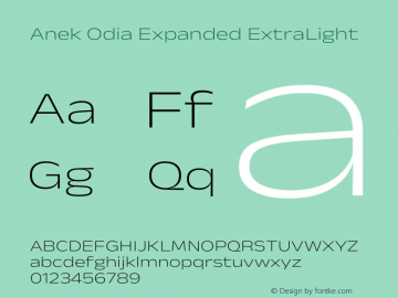 Anek Odia Expanded ExtraLight Version 1.003图片样张
