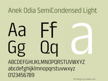 Anek Odia SemiCondensed Light Version 1.003图片样张