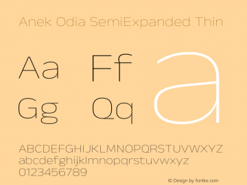 Anek Odia SemiExpanded Thin Version 1.003图片样张
