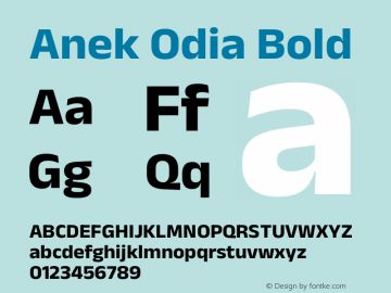 Anek Odia Bold Version 1.003图片样张