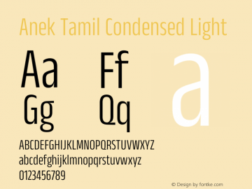 Anek Tamil Condensed Light Version 1.003图片样张