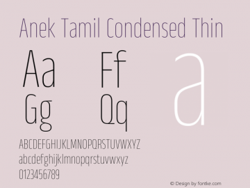 Anek Tamil Condensed Thin Version 1.003图片样张