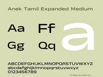 Anek Tamil Expanded Medium Version 1.003图片样张