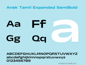 Anek Tamil Expanded SemiBold Version 1.003图片样张