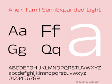 Anek Tamil SemiExpanded Light Version 1.003图片样张