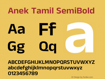 Anek Tamil SemiBold Version 1.003图片样张