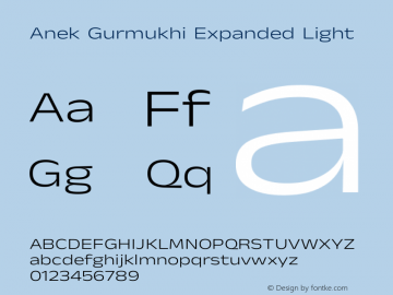 Anek Gurmukhi Expanded Light Version 1.003图片样张