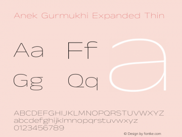 Anek Gurmukhi Expanded Thin Version 1.003图片样张