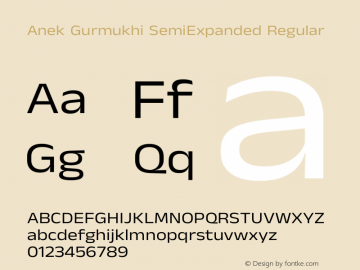 Anek Gurmukhi SemiExpanded Regular Version 1.003图片样张