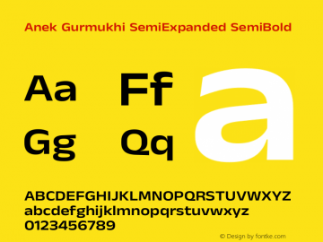 Anek Gurmukhi SemiExpanded SemiBold Version 1.003图片样张