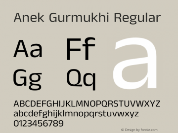 Anek Gurmukhi Regular Version 1.003图片样张