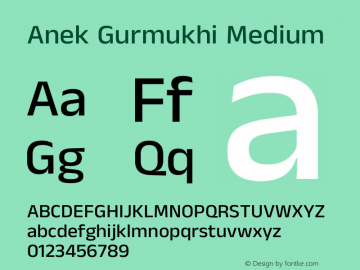 Anek Gurmukhi Medium Version 1.003图片样张