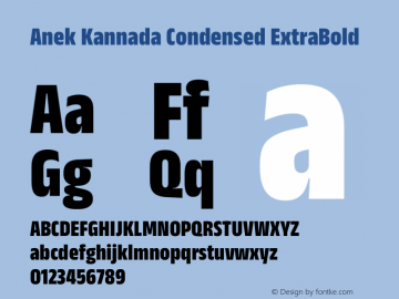 Anek Kannada Condensed ExtraBold Version 1.003图片样张