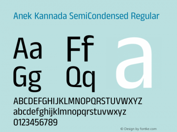 Anek Kannada SemiCondensed Regular Version 1.003图片样张