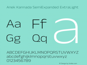 Anek Kannada SemiExpanded ExtraLight Version 1.003图片样张