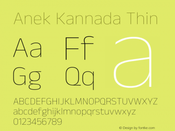 Anek Kannada Thin Version 1.003图片样张