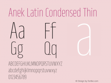 Anek Latin Condensed Thin Version 1.003图片样张