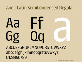 Anek Latin SemiCondensed Regular Version 1.003图片样张