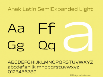 Anek Latin SemiExpanded Light Version 1.003图片样张