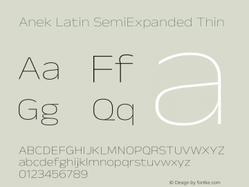 Anek Latin SemiExpanded Thin Version 1.003图片样张