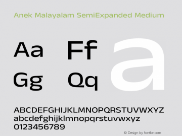 Anek Malayalam SemiExpanded Medium Version 1.003图片样张