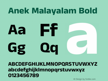 Anek Malayalam Bold Version 1.003图片样张