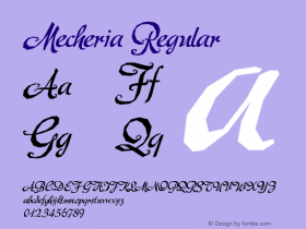 Mecheria Regular Version 2.001图片样张