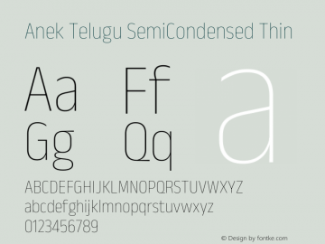 Anek Telugu SemiCondensed Thin Version 1.003图片样张