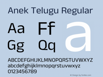 Anek Telugu Regular Version 1.003图片样张