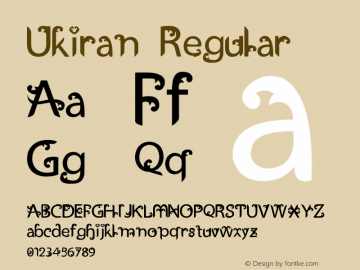 Ukiran Regular Version 1.3 Font Sample