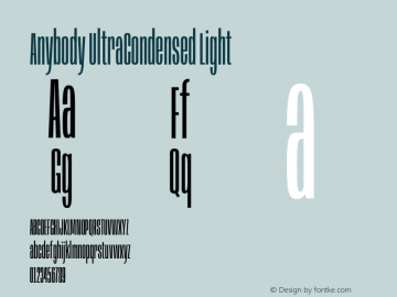 Anybody UltraCondensed Light Version 1.111图片样张