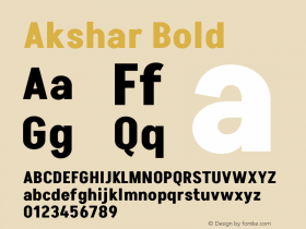 Akshar Bold Version 1.100图片样张