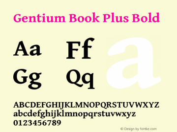 Gentium Book Plus Bold Version 6.101图片样张