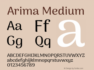 Arima Medium Version 1.100图片样张