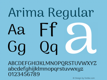 Arima Regular Version 1.100图片样张