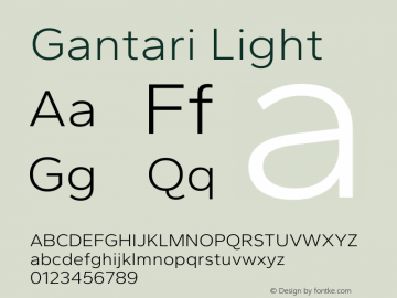 Gantari Light Version 1.000图片样张