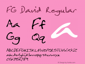 FG David Regular Version 1.000;PS 001.000;hotconv 1.0.38图片样张