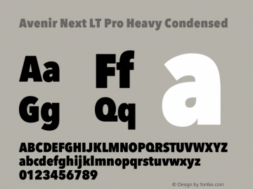 Avenir Next LT Pro Heavy Condensed Version 3.00图片样张