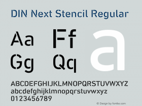 DIN Next Stencil Version 1.00, build 14, g2.4.2 b1013, s3图片样张