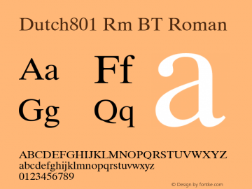 Dutch801 Rm BT Roman Version 1.01 emb4-OT图片样张