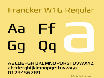 FranckerW1G-Regular Version 1.00图片样张