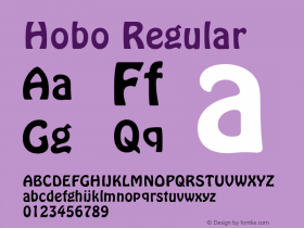 Hobo Regular 2.0-1.0 Font Sample