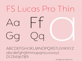 FS Lucas Pro Thin Version 1.02;PS 001.001;hotconv 1.0.88;makeotf.lib2.5.64775图片样张